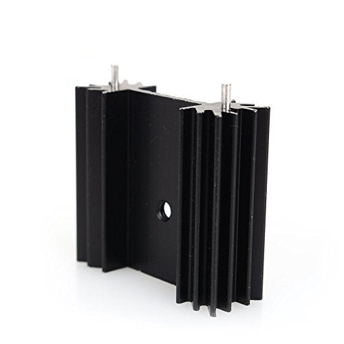 Easycargo To-220 Aluminium Heatsink 25x34x12mm,TO220 Heat Sink for Cooling MOSFET SCR Power Voltage Regulator ICS (25mmx34mmx12mm) (Anodized Black 5-Pack) - Image 5