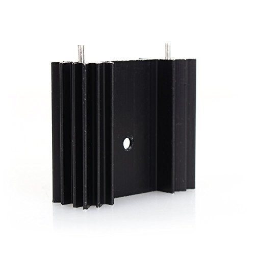 Easycargo To-220 Aluminium Heatsink 25x34x12mm,TO220 Heat Sink for Cooling MOSFET SCR Power Voltage Regulator ICS (25mmx34mmx12mm) (Anodized Black 5-Pack) - Image 3