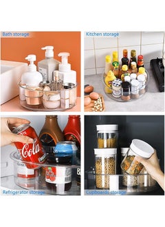 SKY-TOUCH SKY-TOUCH 2 Pack Lazy Susan Turntable Organizer Rotates 360 Degrees, Spice Rack Turntable Organizers, Kitchen Organiser Turntable Cupboard Organiser for Cabinet, Pantry, Fridge, Countertop  - Image 5