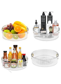 SKY-TOUCH SKY-TOUCH 2 Pack Lazy Susan Turntable Organizer Rotates 360 Degrees, Spice Rack Turntable Organizers, Kitchen Organiser Turntable Cupboard Organiser for Cabinet, Pantry, Fridge, Countertop  - Image 2