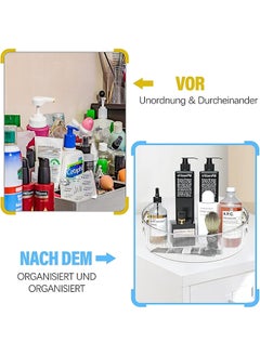 SKY-TOUCH SKY-TOUCH 2 Pack Lazy Susan Turntable Organizer Rotates 360 Degrees, Spice Rack Turntable Organizers, Kitchen Organiser Turntable Cupboard Organiser for Cabinet, Pantry, Fridge, Countertop  - Image 4