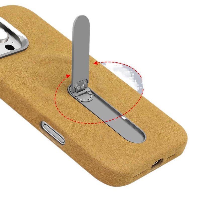 غطاء MagSafe | حماية من السقوط | مقاوم للصدمات لـ iPhone 15 / 15 Plus / 15 Pro / 15 Pro Max | أسود ملمس جلد - Image 5