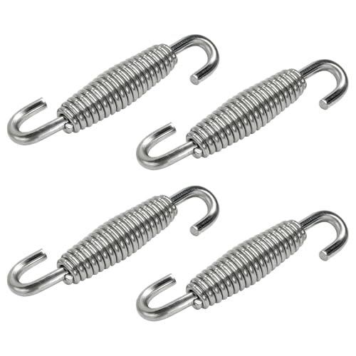 YTFRL 4 PCS Motorcycle Exhaust Muffler Spring 527mm 207 Reinforced Stainless Steel Muffler Coil Spring Hook Universal Exhaust Pipe Spring Hooks for Motorcycle ATV Scooter - Image 1