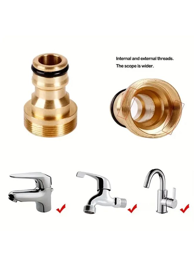 Brass Heavy Duty Leakproof Outdoor Faucet Adapter Garden Hose Connector For Lawn Irrigation - Image 4