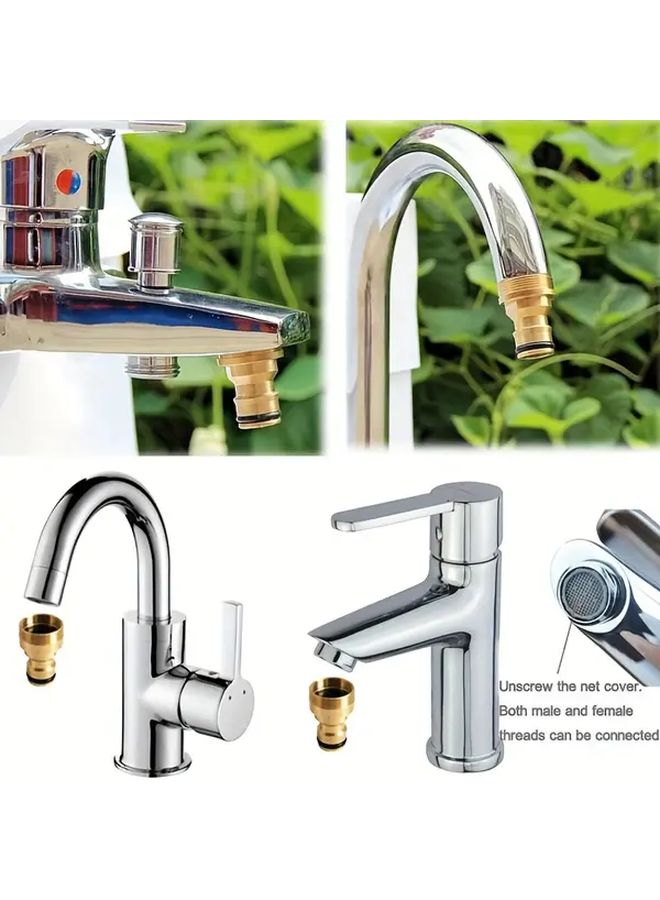 Brass Heavy Duty Leakproof Outdoor Faucet Adapter Garden Hose Connector For Lawn Irrigation - Image 1