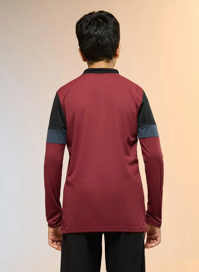Technosport  Boys Slim Fit Color Block Polo T-Shirt for Men | Best Price UAE