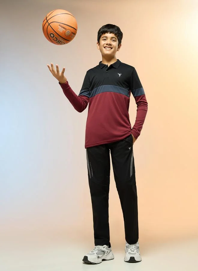 Technosport  Boys Slim Fit Color Block Polo T-Shirt for Men | Best Price UAE