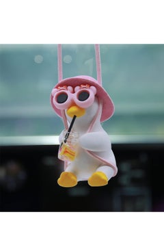 GUDOO Car Hanging Ornament Pendant Interior Rearview Mirror Decoration Cool Swinging Duck Car Rear View Mirrior Hanging Accessories  - Image 1