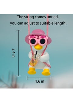GUDOO Car Hanging Ornament Pendant Interior Rearview Mirror Decoration Cool Swinging Duck Car Rear View Mirrior Hanging Accessories  - Image 2