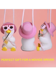 GUDOO Car Hanging Ornament Pendant Interior Rearview Mirror Decoration Cool Swinging Duck Car Rear View Mirrior Hanging Accessories  - Image 3
