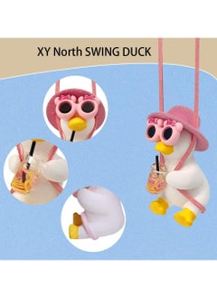 GUDOO Car Hanging Ornament Pendant Interior Rearview Mirror Decoration Cool Swinging Duck Car Rear View Mirrior Hanging Accessories  - Image 4