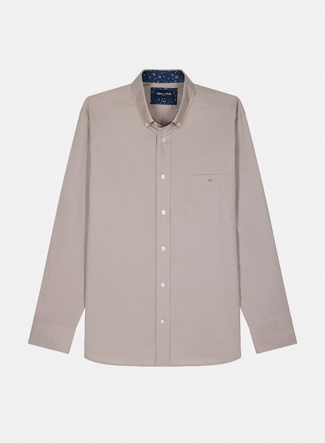 Eden Park shirt with button-down collar and printed elbow patches  - Image 1