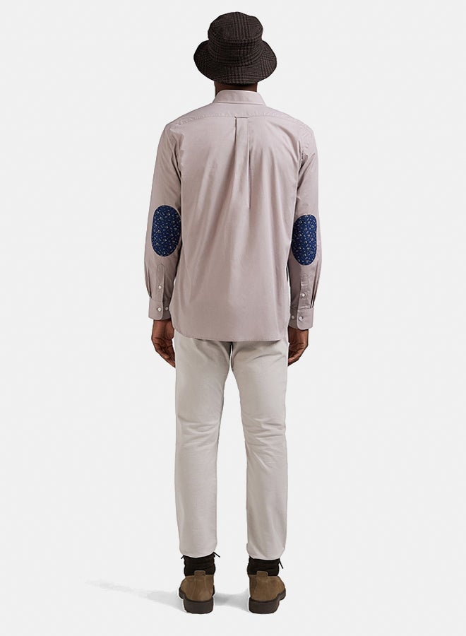 Eden Park shirt with button-down collar and printed elbow patches  - Image 5
