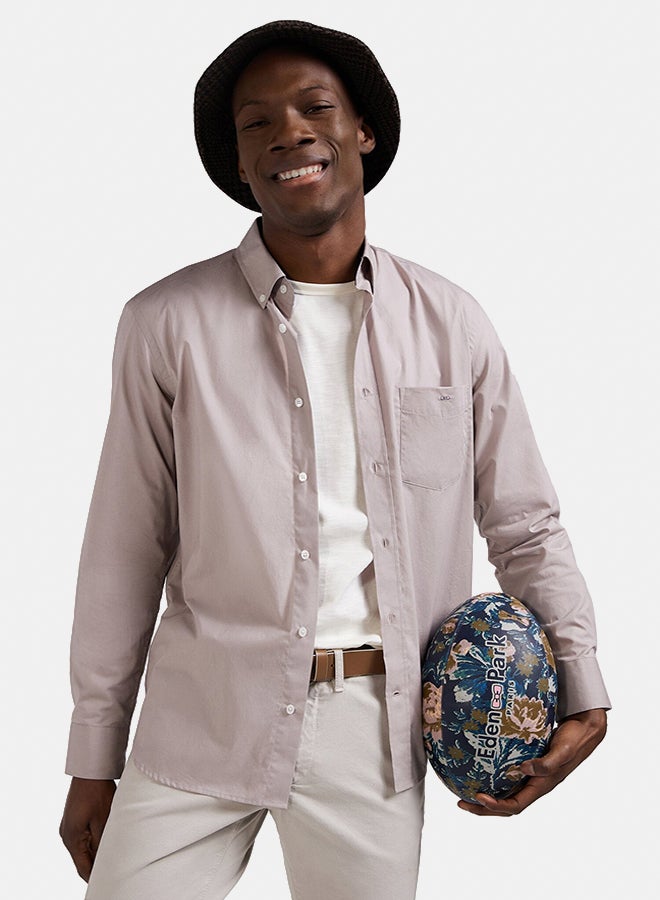 Eden Park shirt with button-down collar and printed elbow patches  - Image 3