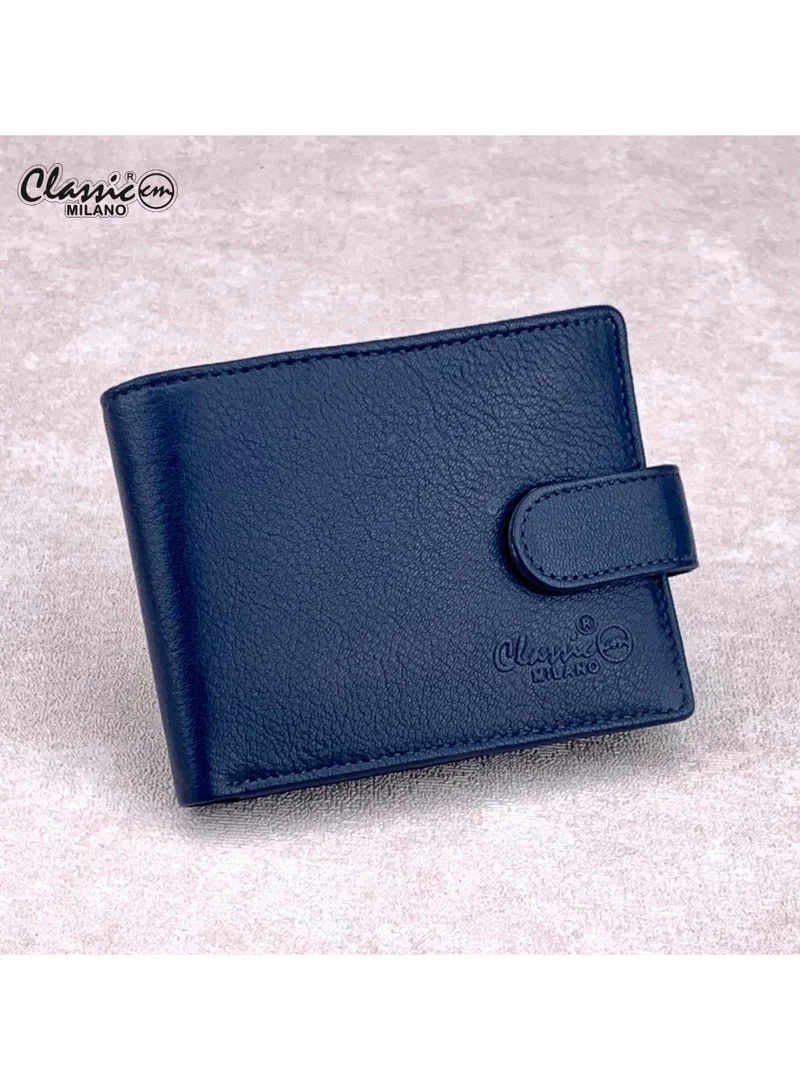 Classic Milano Classic Milano Men’s Wallet – Slim Bifold Leather Wallet for Men with RFID Blocking, Multiple Card Slots & Middle Zip – Stylish Mens Purse Wallets Gift for Husband, Father