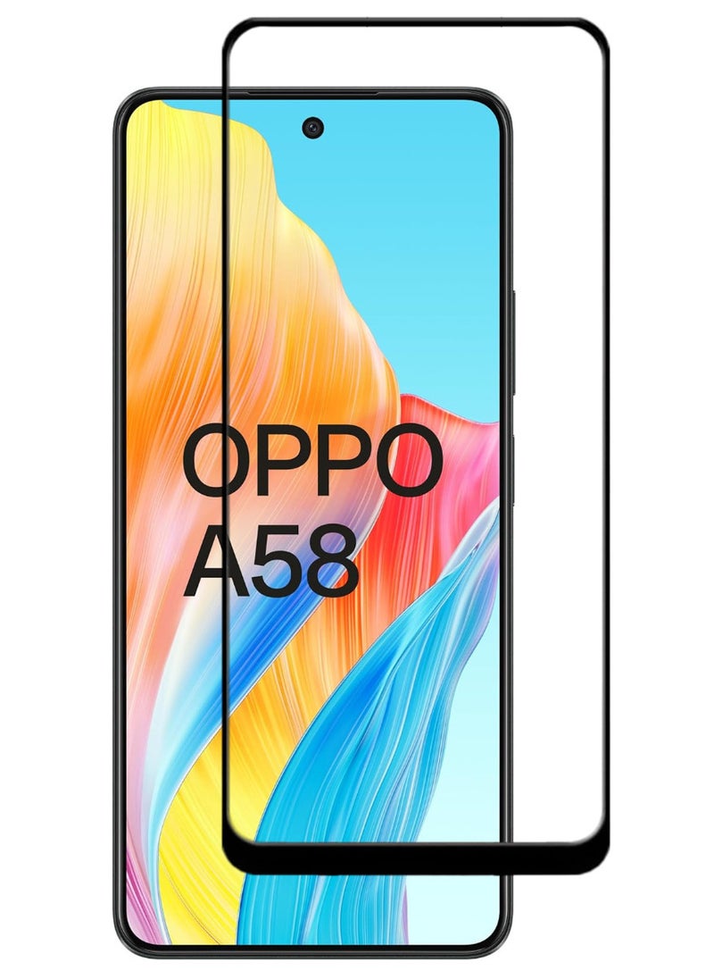 ACLIX Antistatic ESD Dustproof Premium Quality High Definition Tempered Glass Screen Protector Designed For Oppo A58 4G - Image 1