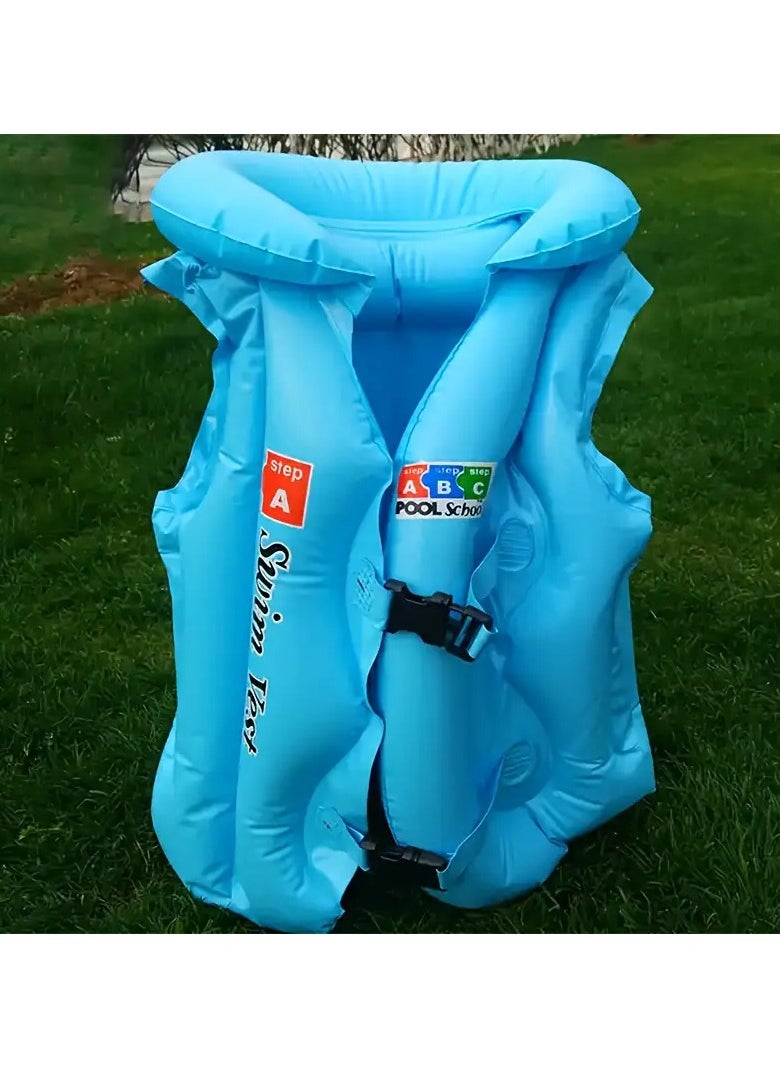 1pc Kids Floating Vest, Inflatable Swimming Life Jacket, For Swimming Training, Water Survival