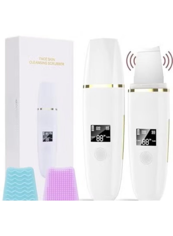جهاز تقشير البشرة بالموجات فوق الصوتية – أداة تنظيف المسام وإزالة الرؤوس السوداء – ملعقة عناية بالبشرة لتقشير الوجه وتنظيف المسام بعمق - Image 1