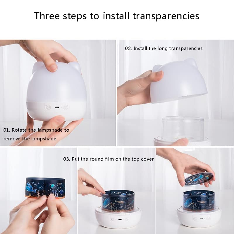 Chocozone Projector Lamp, Star Light Rotating Projector, Star Projector Lamp with Colors and 360 Degree Moon Star Projection with USB Cable,Lamps for Kids Room (Random Colour) (with 6 Projections) - Image 3