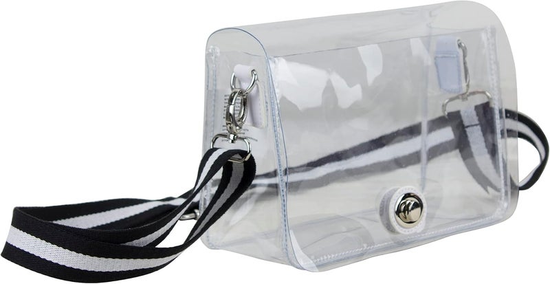 Eastsport Clear Stadium Messenger Bag with Side Mesh Pockets - Image 5