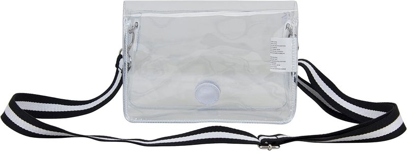 Eastsport Clear Stadium Messenger Bag with Side Mesh Pockets - Image 4