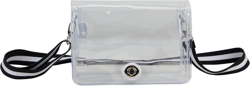 Eastsport Clear Stadium Messenger Bag with Side Mesh Pockets - Image 2