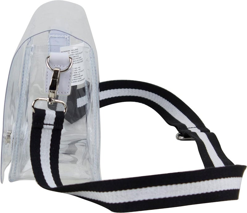 Eastsport Clear Stadium Messenger Bag with Side Mesh Pockets - Image 3