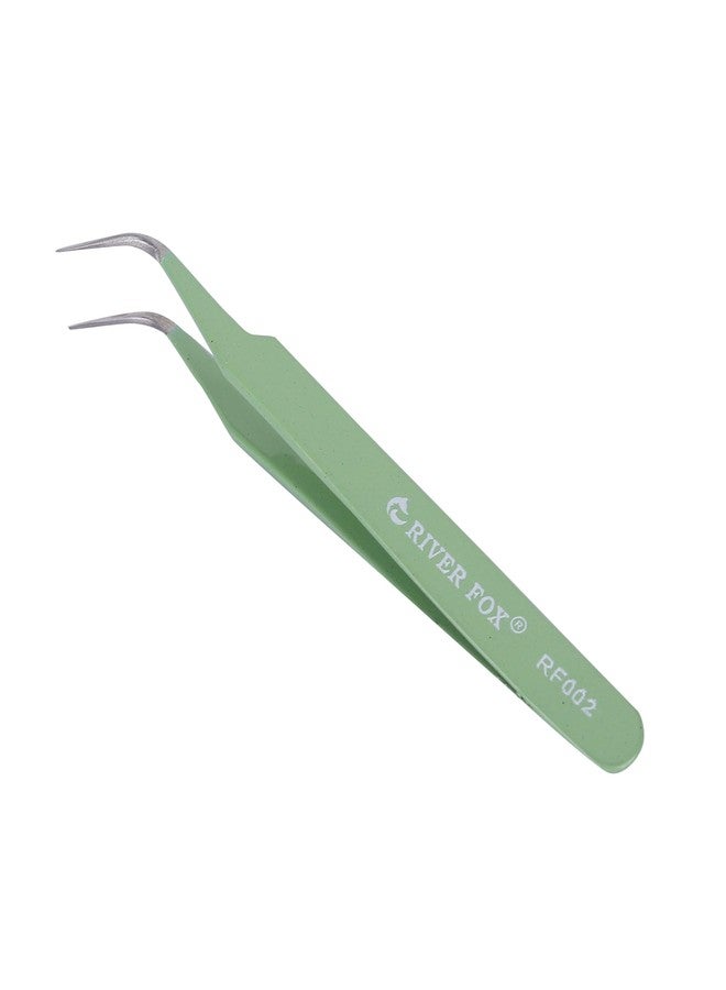 RIVER FOX® ESD Safe Anti-Static Tweezers Non-Magnetic Tweezer(Green, Pack of 2, Straight & Curved Pointed used for personal grooming, beauty routines - Image 3