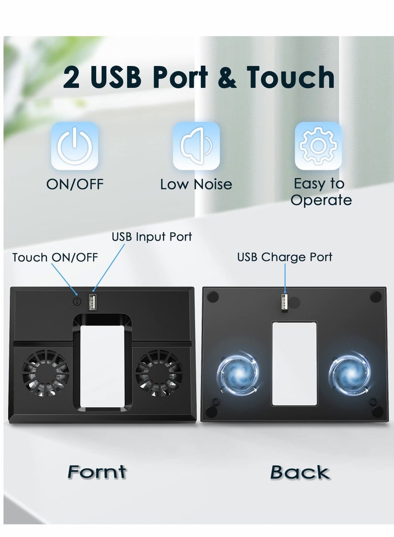 Loquat Vertical Cooling Fan for Xbox Series X, USB Powered Stand with RGB LED Light - Image 3