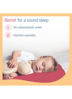 Luvlap Instadry Anti-Piling Fleece Extra Absorbent Quick Dry Sheet For Baby, Baby Bed Protector, Waterproof Baby Sheet, Small Size 50X70Cm, Pack Of 2, Sky Blue & Salmon Rose  - Image 4