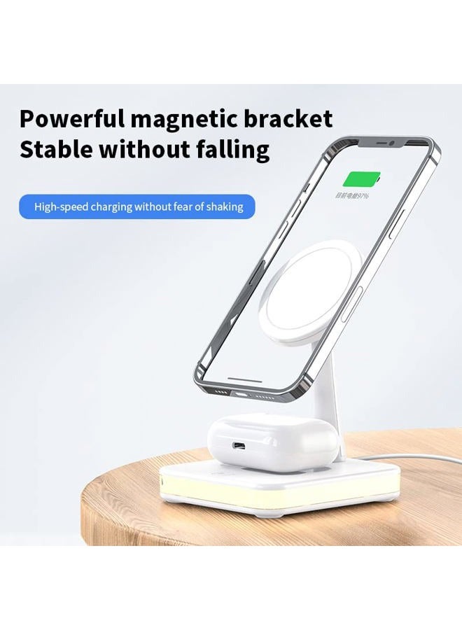 عام 3 in 1 Wireless Charger Station Magnetic Charging Dock (Black) - Image 4