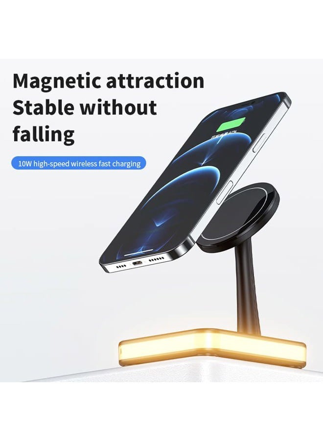 عام 3 in 1 Wireless Charger Station Magnetic Charging Dock (Black) - Image 2