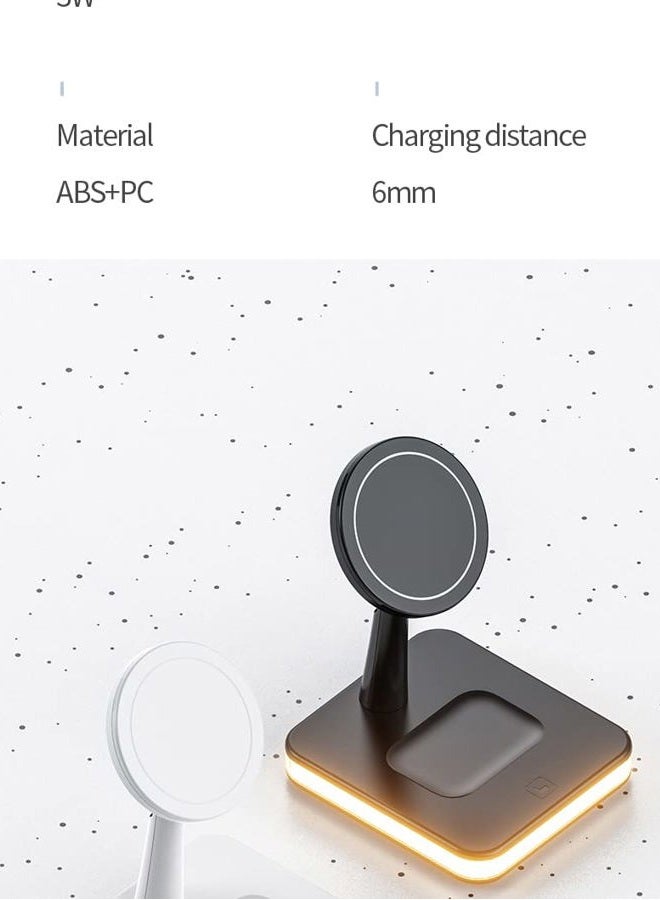 عام 3 in 1 Wireless Charger Station Magnetic Charging Dock (Black) - Image 5