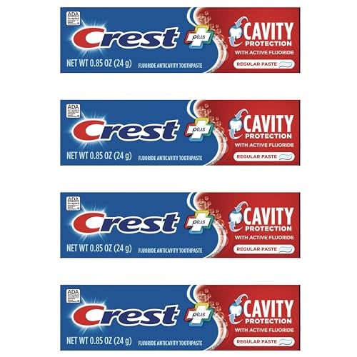 Crest Cavity Protection Regular Toothpaste Travel Size 85 oz 24g Pack of 4 - Image 1