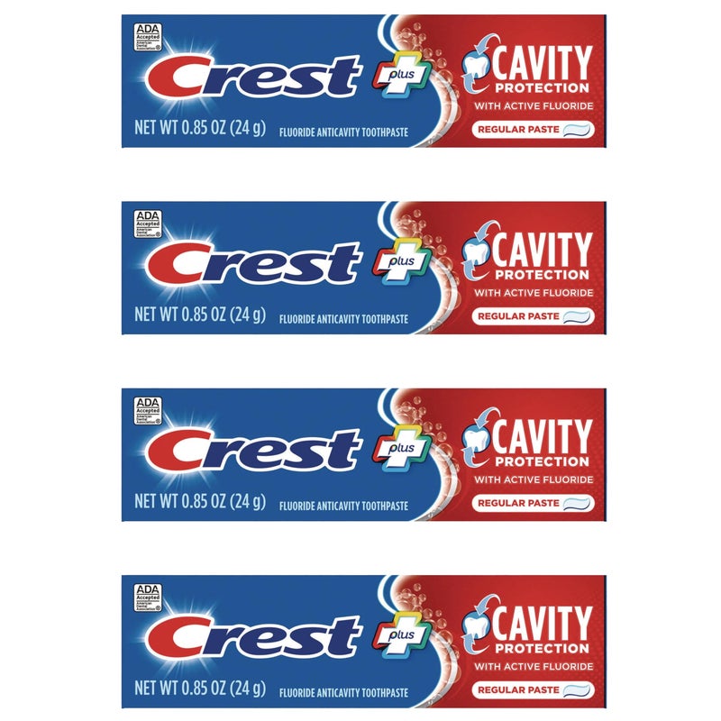 Crest Cavity Protection Regular Toothpaste Travel Size 85 oz 24g Pack of 4 - Image 2