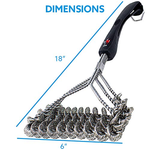 Kona Safe/Clean Grill Brush - Bristle Free BBQ Grill Brush for Outdoor Grill- 100% Rust Resistant Stainless Steel Barbecue Grill Cleaner - Safe for Porcelain, Ceramic, Steel, Cast Iron, Grilling Gift - Image 2