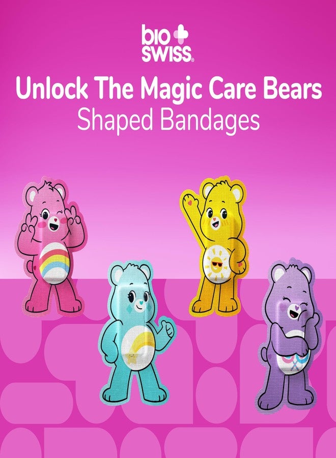 BioSwiss Care Bears Kids Bandages, Unlock The Magic Care Bear Shaped Self Adhesive Bandage Set, Latex Free, Sterile Wound Care, 24 Count - Image 3