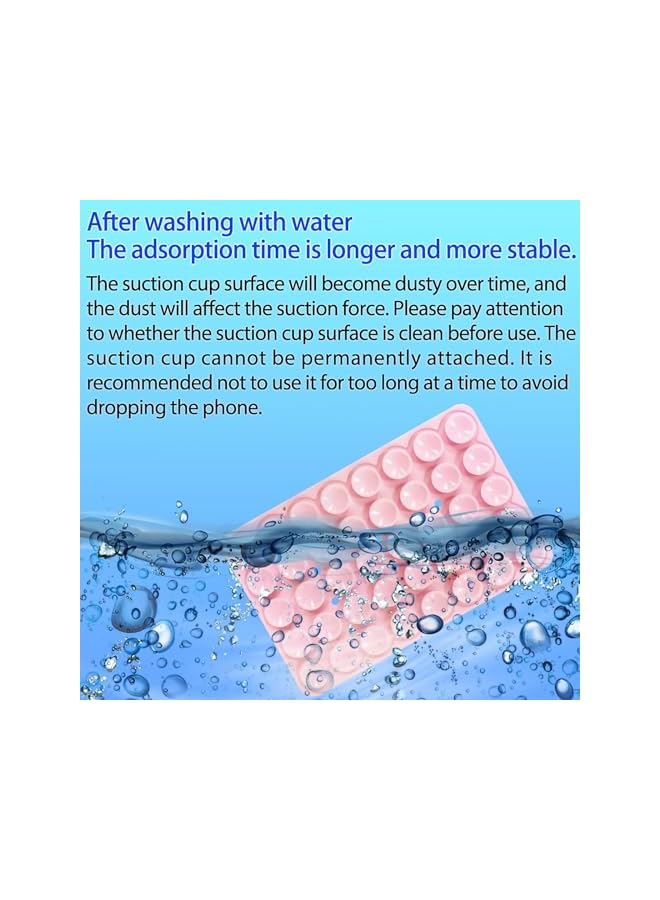 Green Tiger 2Pcs Silicone Suction Cup Phone Case Mount Double Sided, Phone Accessories Hands-Free Strong Grip Holder for Selfies and Videos, Silicon Phone Stand for iPhone and Android Light Pink - Image 5