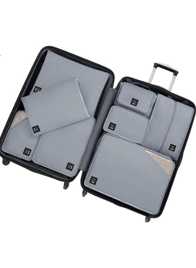 Bubm Travel Storage Bag, Luggage Organizer, Clothes Sorting Bag, Travel Clothing Storage, Drawstring Shoe And Underwear Bag, Eight-Piece Set - Image 1