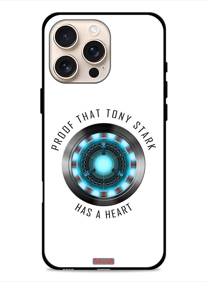 Tolwak Apple iPhone 16 Pro Protective Case Cover Proof That Tony Stark Has A Heart - Image 1