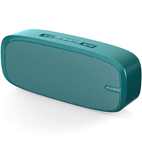 LENRUE Bluetooth Speaker, Wireless Portable Speaker with Loud Stereo Sound, Rich Bass, 12-Hour Playtime, Built-in Mic. Perfect for iPhone, Samsung and More (Green) - Image 1