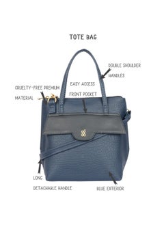 Baggit Baggit Women Blue Tote Handbag Small Size | Ladies Stylish Casual Purse Bag  - Image 2