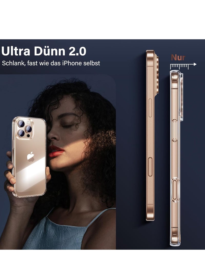 ELTRAZONE 5-in-1 iPhone 16 Pro Max Case – Clear Shockproof Cover with Screen & Lens Protectors, Cleaning Kit & Anti-Yellowing Technology - Image 3