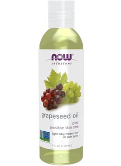 now NOW Foods Solutions Grapeseed Oil - Light, Silky Moisturizer for Sensitive Skin & All Skin Types, 118ml  - Image 1