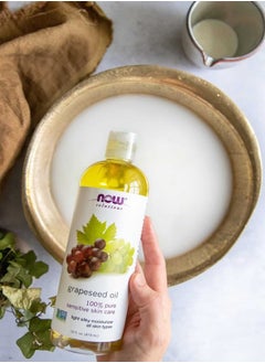 now NOW Foods Solutions Grapeseed Oil - Light, Silky Moisturizer for Sensitive Skin & All Skin Types, 118ml  - Image 4