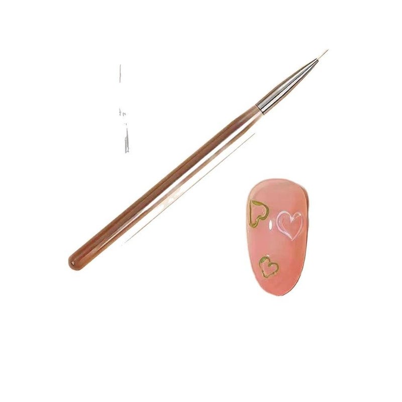 Nail brush tool set, colorful drawing, line drawing, flower blending, multifunctional brush  brown - Image 5