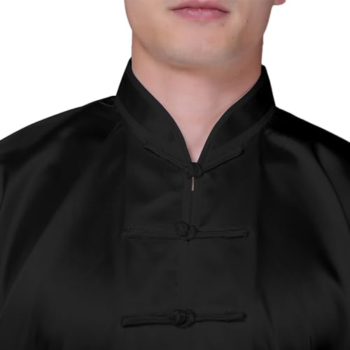 Andux Chinese Traditional Tai Chi Uniforms Kung Fu Clothing Unisex SS-TJF01 Black (M) - Image 3
