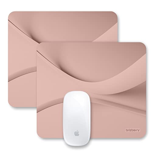 ARTBRIZ® Brizberry Art-Pro Mouse Pad, Optimised for Speed and Precision, Premium Anti Skid Rubber Base, for Office Desktop Laptop PC Mac, 240mm x 240mm x 3mm (113S - Pack of 2) - Image 1