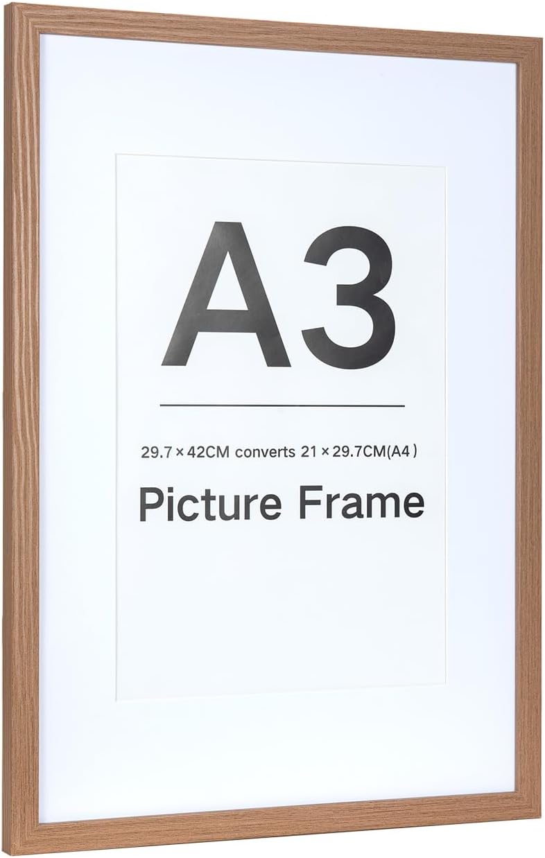 kennethan Brown Wooden Picture Frame with Mount, Poster Frame, certificate frame for Freestanding and Wall Mountable - Image 5