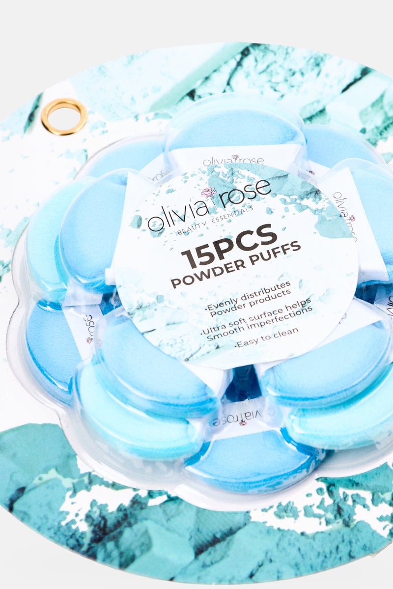 Olivia Rose 15 Pieces Powder Puffs Set, Multicolor - Image 3